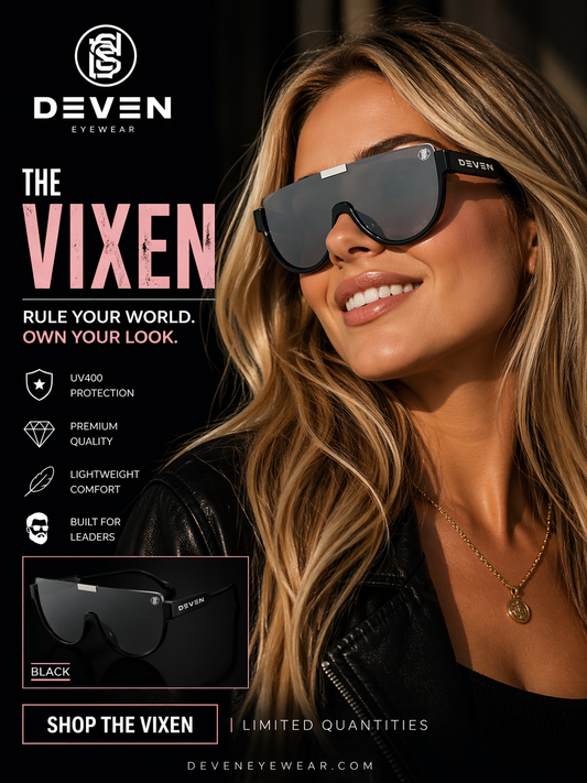 Vixen - Black Engraved Frame/Black Lens