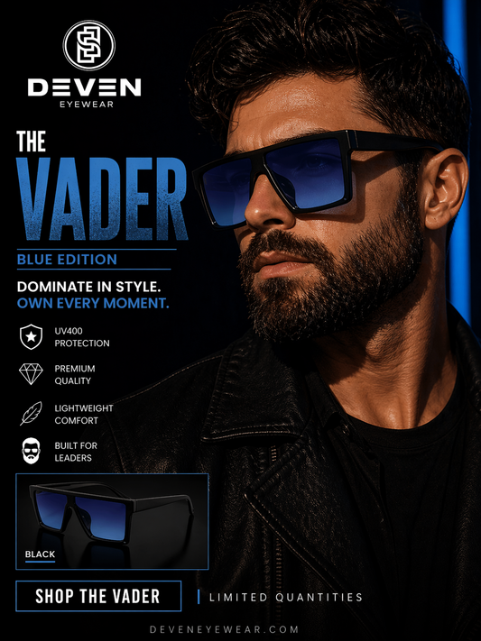 Vader - Black Frame/Blue Lens